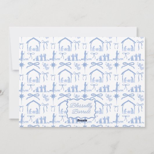 クリスマスの降誕祭の挨拶, 休日の家族写真 シーズンカード (裏面)