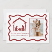 クリスマスの降誕祭の挨拶, 休日の家族写真 シーズンカード (正面)