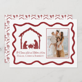 クリスマスの降誕祭の挨拶, 休日の家族写真 シーズンカード