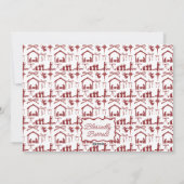 クリスマスの降誕祭の挨拶, 休日の家族写真 シーズンカード (裏面)