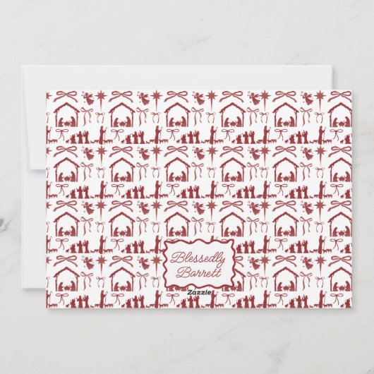 クリスマスの降誕祭の挨拶, 休日の家族写真 シーズンカード (裏面)