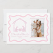 クリスマスの降誕祭の挨拶, 休日の家族写真 シーズンカード (正面)