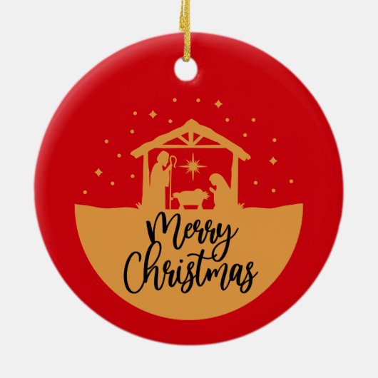 クリスマスの降誕 - クリスマス オーナメント (裏面)