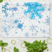 クリスマスの降雪 キッチンタオル (折り畳み)