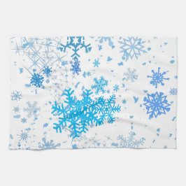 クリスマスの降雪 キッチンタオル