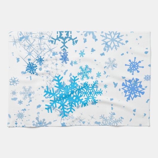 クリスマスの降雪 キッチンタオル (横)