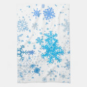 クリスマスの降雪 キッチンタオル (縦)