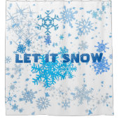 クリスマスの降雪 シャワーカーテン (正面)