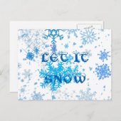 クリスマスの降雪 シーズンポストカード (正面/裏面)