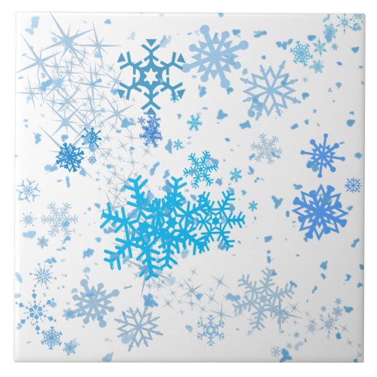 クリスマスの降雪 タイル (正面)