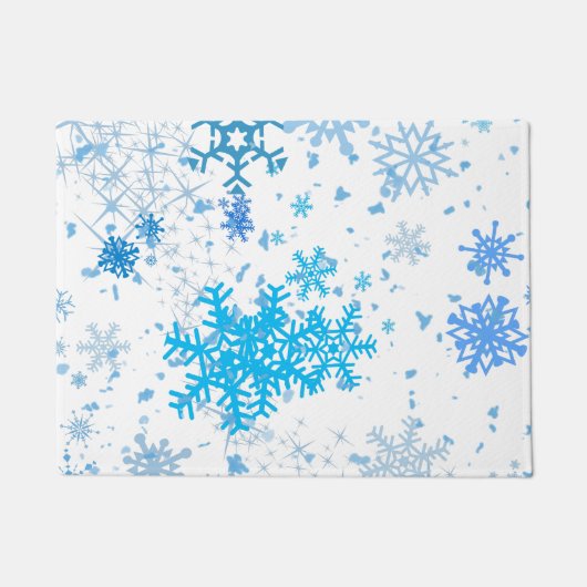 クリスマスの降雪 ドアマット (正面)