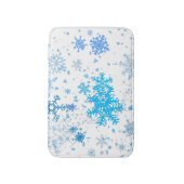 クリスマスの降雪 バスマット (正面縦)