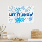 クリスマスの降雪 ポスター (キッチン)