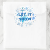 クリスマスの降雪 ラウンドシール (バッグ)