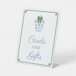 クリスマスの陳腐な赤ちゃんシャワーカードとプレゼント 台座サイン