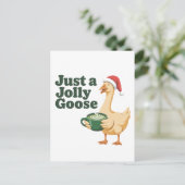 クリスマスの陽気なガチョウの鳥好き  インビテーションポストカード (スタンド正面)