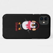 クリスマスの陽気なペンギンのマフラーと耳あて Case-Mate iPhoneケース (裏面(横))