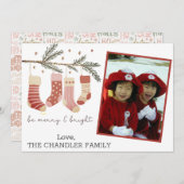 クリスマスの陽気な写真 シーズンカード (正面/裏面)