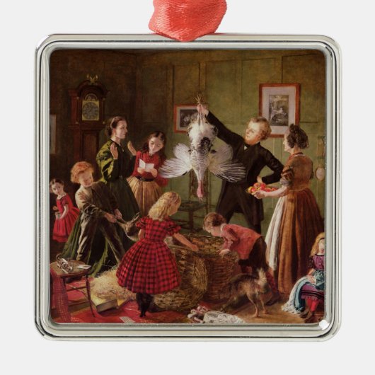 クリスマスの障害 メタルオーナメント (正面)