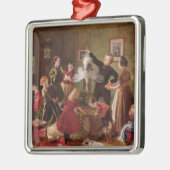 クリスマスの障害 メタルオーナメント (左)