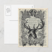 クリスマスの雄鹿 シーズンポストカード (正面/裏面)
