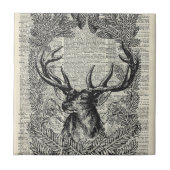 クリスマスの雄鹿 タイル (正面)