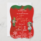 クリスマスの集まり 招待状 (正面)