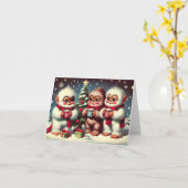 クリスマスの集会 カード (黄色い花)