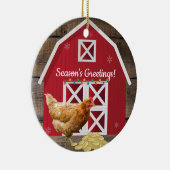 クリスマスの雌鳥農場 セラミックオーナメント (右)