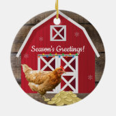 クリスマスの雌鳥農場 セラミックオーナメント (裏面)