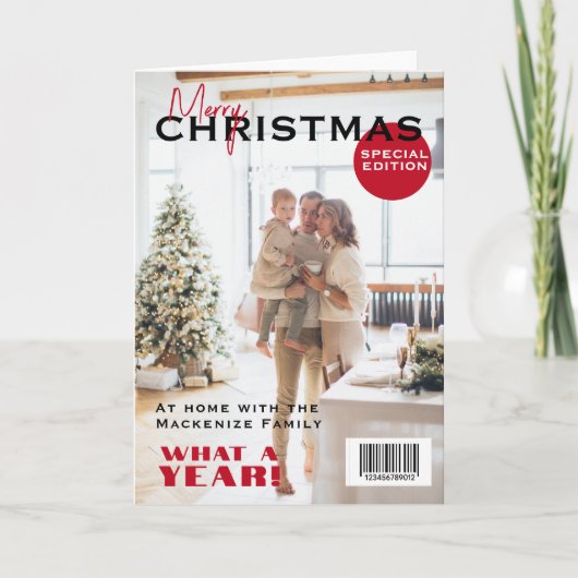 クリスマスの雑誌表紙をカスタマイズ シーズンカード (正面)