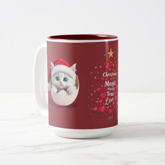 クリスマスの雛 ツートーンマグカップ (正面左)
