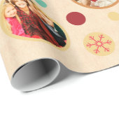 クリスマスの雪お気に入りの片14家族の写真 ラッピングペーパー (ロールコーナー)