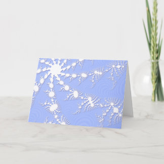 クリスマスの雪が青い霜の降りたクリスマスカード シーズンカード
