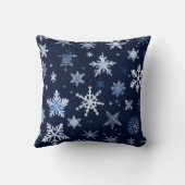 クリスマスの雪が青 クッション (裏面)