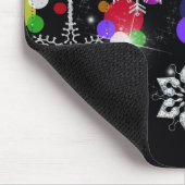 クリスマスの雪が黒 マウスパッド (コーナー)