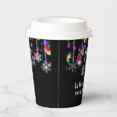 クリスマスの雪が黒 紙コップ (右)