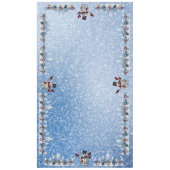 クリスマスの雪だるまおよび友人 テーブルクロス (正面)