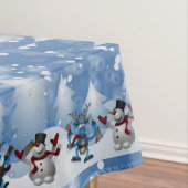 クリスマスの雪だるまおよび友人 テーブルクロス (インサイチュ)
