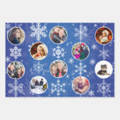 クリスマスの雪だるまお気に入りのき家族の写真10枚 ラッピングペーパーシート (正面2)