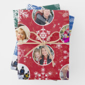 クリスマスの雪だるまお気に入りのき家族の写真10枚 ラッピングペーパーシート (インサイチュ)