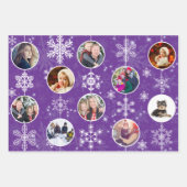 クリスマスの雪だるまお気に入りのき家族の写真10枚 ラッピングペーパーシート (正面3)