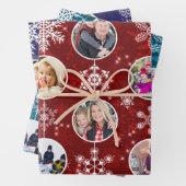 クリスマスの雪だるまお気に入りのき家族の写真10枚 ラッピングペーパーシート (インサイチュ)