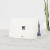 クリスマスの雪だるまと雪の結晶のキルトパターン カード (裏面)