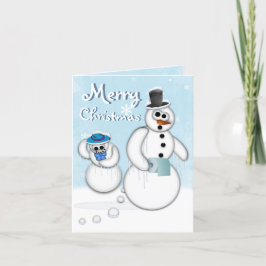 クリスマスの雪だるまのウンチカード シーズンカード
