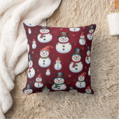 クリスマスの雪だるまのクッション クッション (ブランケット)