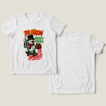 クリスマスの雪だるまのクールなホリデーTシャツ 男の子用