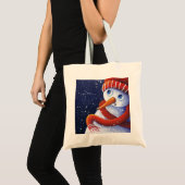 クリスマスの雪だるまのバッグ トートバッグ (正面(商品))