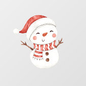 クリスマスの雪だるまのホリデー装飾 ウィンドウサイン (シート)