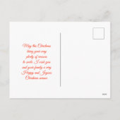 クリスマスの雪だるまのホリデー ポストカード (裏面)